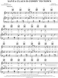 Bing Crosby Santa Claus Is Comin To Town Sheet Music In C Major Transposable Download Print Sku Mn0048049