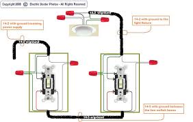 Red, black, white, and bare. I Would Like To Wire Two Switches To One Ceiling Light Each Switch Is At Its Own Doorway If I Come In One Doorway And