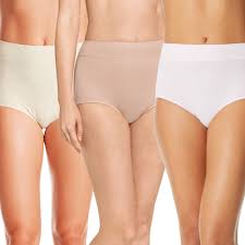 No Muffin Top Cotton Brief Panties 3pk