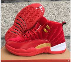 Air Jordan 12 Gs Aj 12 Retro Red Gold Men Women Basketball Shoes Air Jordans Jordan 12 Shoes Nike Jordan 12