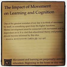 The Impact Of Movement On Learning And Cognition From Montessori The Science Behind The Genius Http Monte Educational Theories Mental Development Cognitive