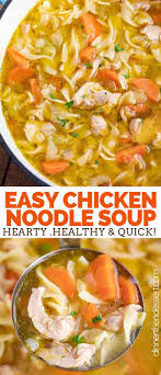 Chicken Noodle Soup Is A Classic Soup Recipe Made With Chicken Carrots Celery Onion And Egg Noodles Soup Dinner Easy Soup Recipes Chicken Noodle Soup Easy