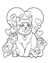 Cat Valentine Coloring Pages For Kids In 2020 Valentines Day Coloring Page Valentine Coloring Valentine Coloring Pages