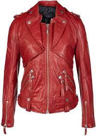 Karl Lagerfeld Red Jacket Lyst Leather Jackets Women Red Jacket Leather Jacket