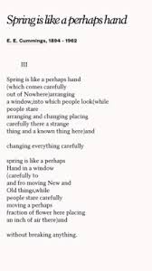 Spring Is Like A Perhaps Hand A Poem By E E Cummings Literary Quotes Wisdom Quotes Poems