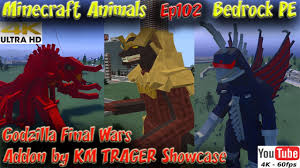 (kaiju, king ghidorah, mech godzilla). Godzilla Vs Kong Addon Gvk By Monster122 Showcase Minecraft Bedrock Pe Minecraft Animals Ep100 Youtube