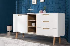 Sideboard kommode maison wildeiche massiv geölt 150x77x45 cm sideboard kommode maison eiche massiv massivholz in seiner schönsten. Design Sideboard Stockholm 150cm Weiss Eiche Massivholz Dunord