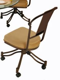 The cushions are made with high quality 7 inch foam for chair seat and back as shown. Swivel Tilt Caster Chairs Kitchen Dinette Chairs Dinette Online