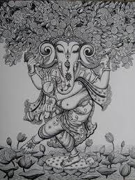 Artistic Ganpati Photo Black And White Pin By Meghana Gangadharaiah On Art Pichwai Paintings Ganesha Art Mandala Design Art