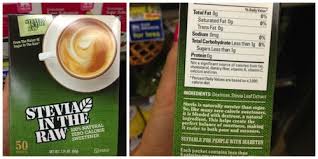 stevia in the raw nutrition label