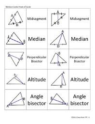 Line Segments Of Triangle Sort Flash Cards Memory Game