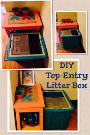 Diy Top Entry Litter Box Create An Enclosed Litter Box For Less Than 15 For Those Cats That Make A Mess Great For Sma Cat Supplies Diy Litter Box Litter Box