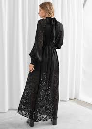 Silk Blend Maxi Leopard Dress Black Maxi Dresses Other Stories Leopard Dress Dresses Leopard Maxi Dress