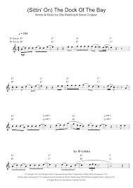 Sittin On) The Dock Of The Bay by Otis Redding Sheet Music for Alto Sax  Solo at Sheet Music Direct