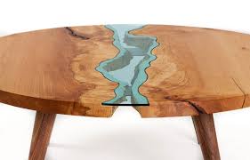 One simple version from ash, one with a epoxy river from elm crotch, and one with a glass river also from elm crotch. Glass Rivers And Lakes Flow Across Beautiful Tables By Furniture Maker Greg Klassen Bored Panda