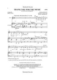Thank You For The Music Sheet Music Abba Pdf Download Sheet Music Digital Sheet Music Music