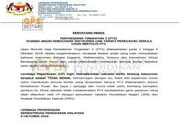 Panduan buat pelajar tingkatan 3 tahun 2017. Lembaga Peperiksaan Nafi Instrumen Pt3 Bocor Berita Gps Bestari