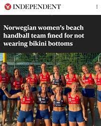 The european handball federation should be fined for sexism. The Female Lead On Twitter What The Norwegian Women S Handball Team Have Been Fined For Wearing Shorts Instead Of Bikini Bottoms At The European Beach Handball Championships Https T Co Ebms7b6faa
