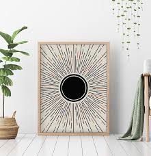 Sun Rise Art Boho Sun Wall Art Black Sun Print Minimalist Etsy In 2020 Minimalist Wall Art Modern Wall Decor Art Modern Wall Art Living Room