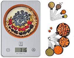 Free shipping on prime eligible orders. Upscaler Food Scale With Measuring Cups Spoons 8pcs Stainless Steel Handles Accurate Kitchen Weighing Scale Batteries Included Metallic Silver Buy Online At Best Price In Uae Amazon Ae