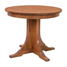 Mission Round Dining Table With 2 Leaves Round Dining Table Dining Table Kitchen Table Settings