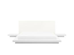 bett weiss lattenrost 160 x 200 cm zen beliani at