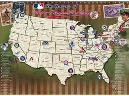 Map Your Travels Mlb Stadiums Baseball Posters Baseball