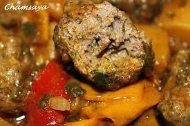 Tajine De Kefta Aux Pommes De Terre Nouvelles Et Poivrons Tajine Kefta Recette Tajine Tajine