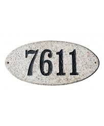 Custom address plaques made from aluminum, slate, ceramic, acrylic, brass, granite, stone, and bronze. Granite Address Plaques