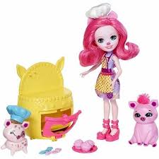 Enchantimals L Atelier De Cuisine De Petya Truie Mini Poupee Poupee Jouet