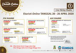 Kumpulan jadwal misa pekan suci… info katolik. Informasi Jadwal Live Streaming Misa Harian Dan Mingguan 20 26 April 2020 Paroki Pugeran