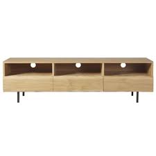 Weitere ideen zu schubladen, alte schubladen, schubladen design. Tv Mobel Mit 3 Schubladen Aus Massivem Eichenholz Magnus Maisons Du Monde