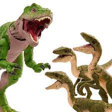 Jurassic The Lost World Park Amber Collection Juvenile T Rex And Compys Set