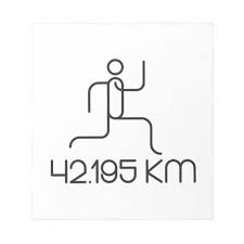 42 195 Km Marathon Distance Notepad Zazzle Com Runner Inspiration Marathon Custom Displays