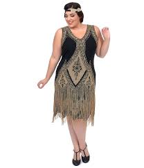 Black And Gold Party Dress Plus Size Shop 1920s Plus Size Dresses And Costumes Plus Size Flapper Dress Plus Size Dresses Uk Flapper Dresses For Sale