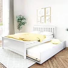 A fantastic selection of solid oak bed frames which are built and crafted to ensure durability, strength and an attractive finish. Amazon Com Max Lily Solid Wood Full Size Bed With Trundle Bed White Furniture Decor
