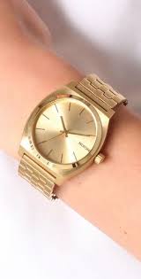 Fit for any occasion with hundreds of colorways like all gold, rose gold, black, silver, brown leather and more; Nixon Oversized Time Teller All Gold Watch 125 00 Gold Watch Nixon Gold Watch Gold