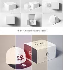 A square box mockup template on a gray studio background setup. Hat Box Mockup Free Download Mockup
