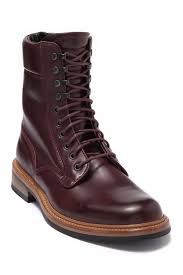 Spencer Leather Military Boot In Oxblood
