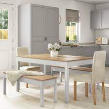 There are 443 pine table chairs for sale on etsy, and they cost $601.29 on average. Grey Solid Pine Dining Table 2 Cream Velvet Chairs 2 Benches Emerson Furniture123