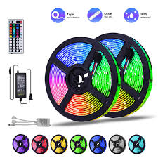 Ddeli Led Strip Lights Waterproof 32 8ft 5050 Rgb Led Rope Lights Led Tape Lights Flexible