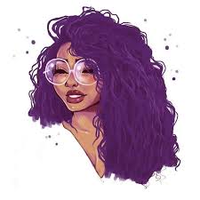 Practice Art Blackart Illustration Digitalart Painting Blackwoman Purple Drawing Art Girl Black Girl Art Black Girl Magic Art