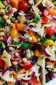 Vegetables Chickpeas Healthy Picnics Perfect Summer Greek Vegan Salad Pasta Lunch Cold Prep Meal Withv Vegan Pasta Salad Greek Pasta Vegan Greek