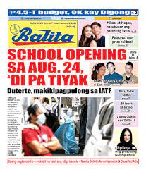 Searches related to tabloid newspaper. Get Your Digital Copy Of Balita August 3 2020 Issue