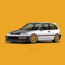 an artwork of brian subculturenm s awesome ef civic honda civic ef bbs osakajdm kanjo spoonsports mugen typer vector carart civic civic ef auto