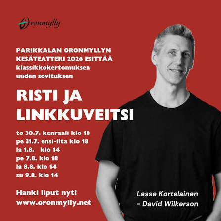 🎭 Esittelyss� Lasse Kortelainen! T�n� kes�n� Lasse Kortelainen n�hd��n  Oronmyllyn kes�teatterissa David Wilkersonin roolissa – miehen�, joka  uskalsi kohdata New Yorkin katujengit ja n�hd� toivoa siell�, miss� muut  n�kiv�t vain toivottomuutta. 🎸
