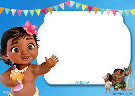 Free Printable Little Moana Birthday And Baby Shower Invitation Moana Birthday Invitation 1st Birthday Invitations Girl Moana Invitation
