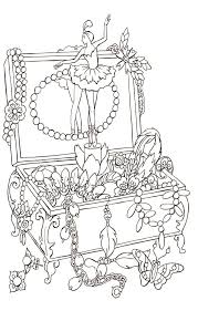 Ballerina Jewellery Box Coloring Page Colorful Drawings Free Coloring Pages