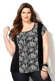 Waffle Print Knit To Fit Blouse Plus Size Blouse Avenue Ladies Blouse Designs Clothes Plus Size Fashion