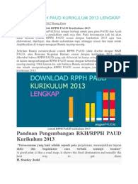 Maybe you would like to learn more about one of these? Contoh Rpph Paud Kurikulum 2013 Lengkap Pdf